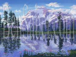 Mont Shuksan at Picture lake painting