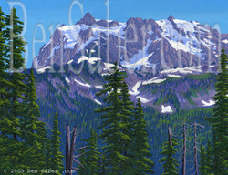 Mt Shuksan from artist  point  painting Picture