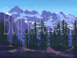 Mt Shuksan in the morning painting Picture